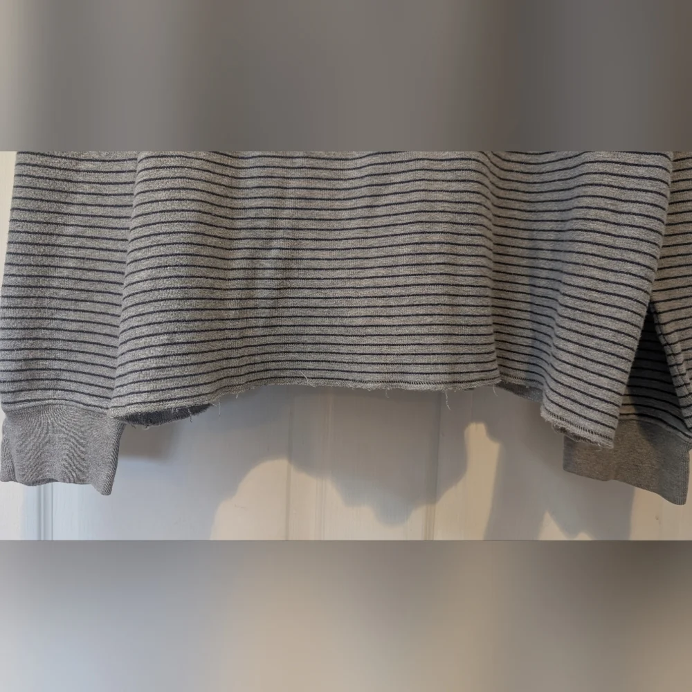 Polo Ralph Lauren Men's Gray Navy Striped Long Sleeve Shirt 100% Cotton Size XXL - Picture 12 of 13